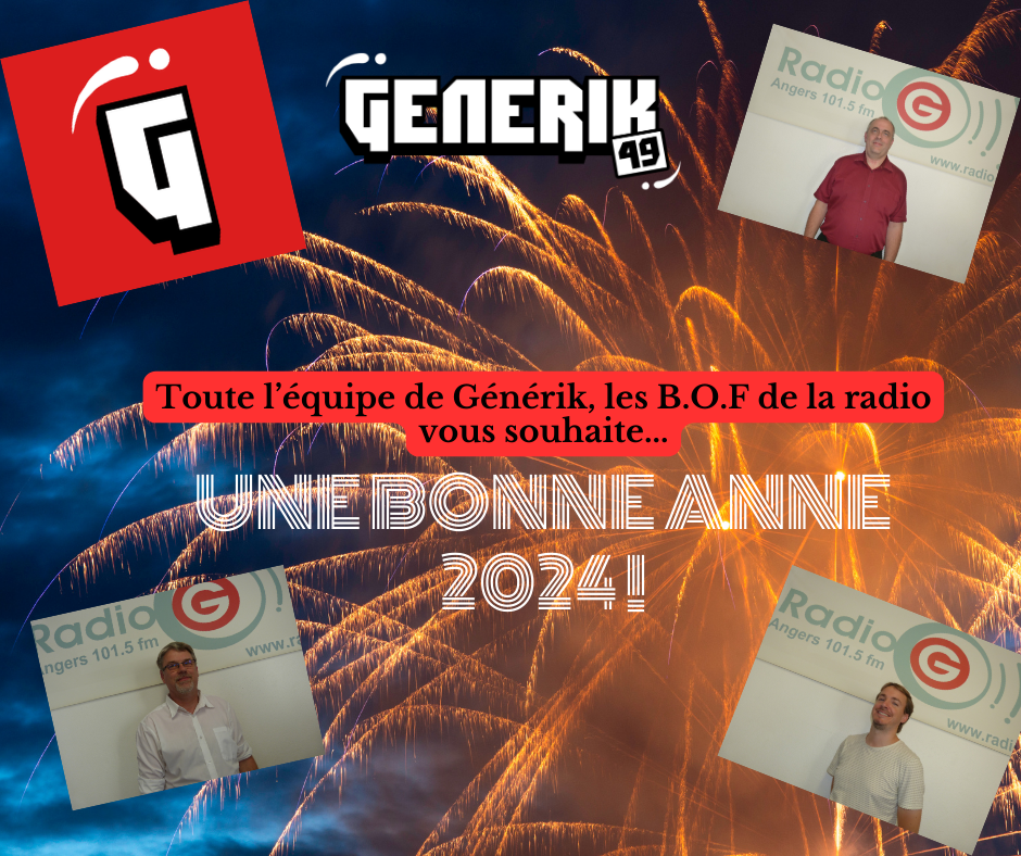 Emission G nerik sur les musiques de films Générik, les BOF de Radio G! du 31 12 2023